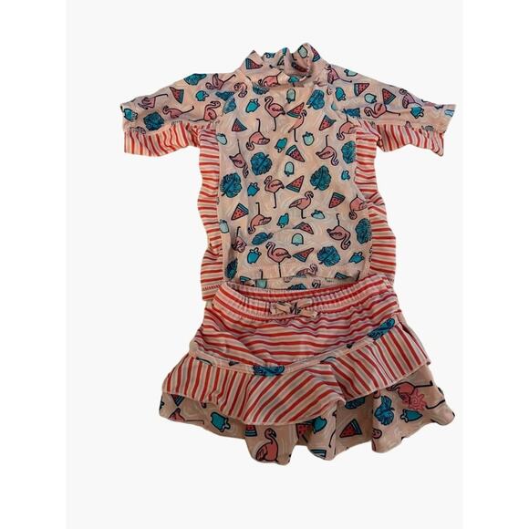 UV Skinz Swim Set Toddler Girls Size 2 Excellent Condition Smoke free home Twins - Picture 1 of 7